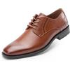 Cusolemore Uomo Oxfords Lace ups, Foderato in Pelle, Punta Quadrata Scarpe da Abito per Uomo Occasioni Formali Gatsby Brown 41
