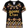 Christian Dior Pre-Owned - T-shirt J'Adore Dior con ricamo 2004 - Donna - cotone - 38 - Nero