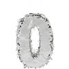 Boland - Pignatta dei numeri, 25 x 16 x 5 cm, numero lucido per anniversario e compleanno, numero, argento, decorazione, gioco da festa