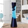 Licht-Erlebnisse Lampada di lava blu, lampada decorativa, lampada retrò, idea regalo di Natale, G9 30 W con interruttore a cavo, lampadina inclusa, calmante, grande lampada di lava