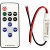 LitaElek Monocromatico Controllore Striscia LED con RF Wireless Mini DC 5-24V 5A Remoto LED Nastro Controllore Dimmer per 2-pin COB LED e SMD 5050 3528 2835 5630 Luci di Striscia LED Singolo Colore