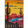 LuckyLinde Targa in metallo vintage con souvenir da viaggio, vacanze, avventura, vacanze, 30 x 20 cm (Route 66, USA)