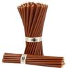 Danilovo - Candele in Cera d'Api, 50 Pezzi, Colore Marone, Candele Decorative per Preghiera, per Rituali, Decorazione o Candele di Compleanno, 18,5 cm x 0,61 cm