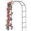 Relax World Arco per Piante Rampicanti da Giardino Supporto Per Rose in Metallo Laccato a Polvere di Colore Verde,Dimensioni L140 x P35 x H240