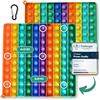 Valino Pop It 2-in-1 Tavola delle Moltiplicazioni e Tabella dei Numeri fino a 100 | Gioco Montessori per Imparare le Tabelline | XXL Pop It Fidget Toy (Multicolore)