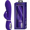 Pretty Love Prescott Red Super Soft Silicone Dual Vibrator Purple