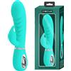 Pretty Love Prescott Red Super Soft Silicone Dual Vibrator Aqua Green