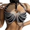 Subblime Fetish Chest Harness with Big Ring Chains