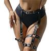 Subblime Fetish Garter Harness with Rings