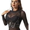 Subblime Fetish Corset Harness with Chains