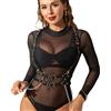 Subblime Fetish Harness with Straps & Chains