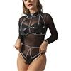 Subblime Fetish Full Body Harness with Star & Chains