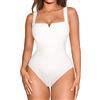 FeelinGirl Body Contenitivo Modellante Intimo Donna Col Quadrato Senza Maniche Gonna Ventre Piatto Aderente