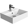 Aqua Bagno KS.50 - Lavabo di design in ceramica, 50 x 42 cm, colore: bianco