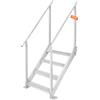 VEVOR Scaletta da Barca in Alluminio Regolabile in Altezza 75-96 cm 4 Gradini