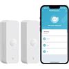 PHOVOLT Sensore di movimento WiFi: sensore di movimento intelligente con notifiche app, sensore di contatto wireless per automazione Smart Home, funziona con Alexa Echo (2 pezzi)