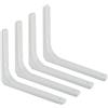 SAYAYO Staffe per Mensole Bianche Staffa Mensola Pesanti , 250 X 200 MM Staffa Angolare Reggi Mensola da Muro, Adatto a Garage Bagni Cucine Soggiorno, 4 Pezzi, EJR250W-4P