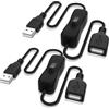ANDTOBO Cavo USB con interruttore di accensione/spegnimento, cavo USB aggiornato interruttore di accensione/spegnimento per registratore di guida, striscia LED, sistema iOS ecc- 2Pezzi