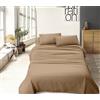 IlGruppone Il Gruppone Passione Casa Completo Letto Matrimoniale a Tinta Unita Set Lenzuola Prodotto Italiano 100% Cotone - Beige - Matrimoniale