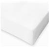 SpazioTessile Lenzuolo All Around larghezza 160cm 100% Cotone Elastico Perimetrale Matrimoniale (160x210 H25, Bianco)