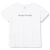Armani Exchange Sustainable, Boyfriend Fit, Printed Quote T-Shirt, Bianco, L Donna