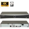 Hikvision NVR Registratore IP 4 canali 12Mp acusense + Hard disk 1Tb - DS-7604NXI-K1 (4K) F