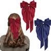 LECTNORE Fermaglio per capelli con fiocco, 2 pezzi Fiocchi per capelli per donna Fermaglio per capelli con fiocco grande Fermagli per capelli alla francese Fermagli per capelli per ragazze (rosso + blu navy)