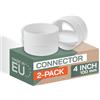 Vent Systems Confezione da 2 ammortizzatori di riflusso da 150 mm, in plastica ABS, inserto per condotto del flusso d'aria unidirezionale, deflettore per ventola in linea, connettore di scarico HVAC