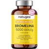 Natugea Bromelina Forte Drenante 5000 GDU/g Reali - 10000 FIP. Fino a 4 Mesi. Vegana. Detox Drenante Forte Anticellulite. Una Soluzione Naturale per una Silhouette Invidiabile e Gambe Toniche.