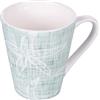 Villa d'Este Home Tivoli Mug 300 ml con cucchiaino in ceramica, decoro marino, Cozumel