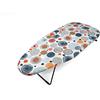 Jata HPLA5213 - Asse da stiro da tavolo pieghevole, con superficie di 75 x 34 cm, adatto per appendere, occupa poco spazio, federa in cotone, multicolore