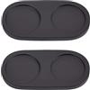 GORGECRAFT 2pz Vassoio Macina Sale e Pepe Supporto per Macina Pepe In Legno Supporto per Tavolo Da Pranzo Protettore Agitatori per Sale 2 Macinini Cucina Stoccaggio Domestica Artigianato Nero 14x7cm