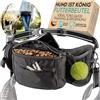 HUND IST KÖNIG Borsa per cani e accessori per cani - Robusto marsupio per cani - Borsa per cibo per cani con dispenser per sacchetti, scomparto per cellulare e tracolla per cavi flessibili