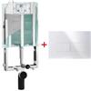 Pucciplast Pucci ECO Cassetta Scarico Incasso WC Sospeso e Placca Eco Linea Bianco | 1322490201+80130560