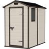 Keter Casetta da Giardino Manor 4x6, Beige, 130 X 192 X 198 h