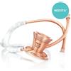 MDF Instruments Stetoscopio MDF ProCardial Core Oro Rosa e Marmo in titanio con doppia testina