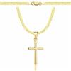 AMAR Collana Uomo Con Targhetta Personalizzabile - Placcata Oro 585 Su Argento 925, Catena A Maglia 3,8 Mm, Lunghezza 60 Cm - 2