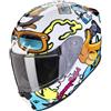 Scorpion Casco Moto Bambino Integrale Scorpion EXO-JNR FUN Bianco Blu