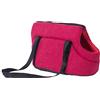 Fonowx Marsupio per Animali Domestici Borsa da Viaggio Borsa a Tracolla Bracciolo Sedile rialzato Consolle Borsetta Cane Seggiolino Auto per Cuccioli, Rosso 45x22x20cm