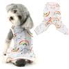 Ranphy Pigiama estivo per cani di piccola taglia, con stampa a cartoni animati, morbida tutina per cuccioli, leggera, traspirante, per chihuahua, Yorkie, gatto, colore rosso, XL