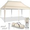 tillvex Gazebo 3x6m da Giardino | Gazebo pieghevole regolabile in altezza | Tenda Pop up impermeabile da protezione UV 50+ | Tenda Padiglione + Sacca di Trasporto (Beige - senza pannelli laterali)