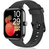 Tensky Smartwatch Uomo Donna Rispondi/Effettua Chiamate, 1.8 Orologio Alexa Integrata, SpO2/Frequenza Cardiaca/Sonno/Stress, 100+ Sports, Contacalorie/Passi, IP68 Smart Watch per Android/iOS (Nero, 1.8)