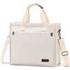 VASCHY Borsa Tote, Università Donna Tracolla Elegante Shopping Bag da Viaggio Lavoro Ufficio Scuola Beige