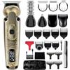 Hatteker Regolabarba Uomo Tagliacapelli Professionale Rasoio Elettrico Barba Macchinetta per Capelli Regalo Uomo 8 in 1 Velocità Regolabile Impermeabile Trimmer per il corpo (Bronzo)