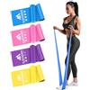 Flintronic Bande Elastiche Fitness, 4 Pezzi 1.8M Elastici Fitness, Banda Elastica con 4 Livelli di Resistenza, Fascia Elastica Fitness di Resistenza Ideale per Crossfit, Yoga, Pilates
