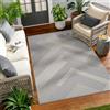 Livabliss Tekeli Tappeto da Esterno ed Interni Tappeto Esterno Terrazzo Moderne, per Giardino, Balcone, Stile Boho Tappeti Ampi Dimensioni, 120x170 cm Grigio e Avorio
