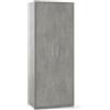 Generico Mobile 2 Ante con Ripiani Colore Grigio Cemento cm 71x41x h. 182