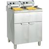 Ristosubito Friggitrice elettrica doppia CLN Potenza 9x2 kW Modello CFP102TC Capacità Lt. 10+10 Temp.°C. 60/190 Dim. cm L.66 P.70 H.108