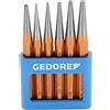 GEDORE Punzone, Set di 6 Pezzi, Cacciaspine Set con Custodia in PVC, Temprato, Rinvenuto, Acciaio, Utensile, 8753680