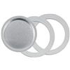 Tredoni 2 guarnizioni in silicone + filtro di ricambio, misura 10 tazze per caffettiera espresso in acciaio inox, 8,5 cm (10 tazze)